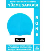 Özel Üretim Su Geçirmez Elastik Yüzücü Havuz Deniz Yüzme Şapkası Yumuşak Silikon Bone 2 Adet