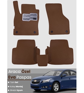 CHEVROLET CRUZE (2008-2014) Uyumlu EVA Paspas Tam Set–Araca Özel,Su Geçirmez,Kolay Montaj