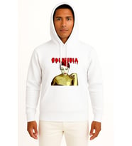 Kapüşonlu The Rocky Horror Show Janet Weiss Göğüs Tasarımlı Unisex Sweatshirt
