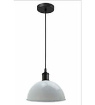 Modern Spor Metal Sarkıt Avize Beyaz 30 Cm