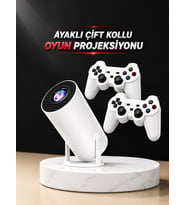 Projeksiyon Cihazı Video Oyun Konsolu Projektör Taşınabilir Ayaklı Çift Kollu 4k Çözünürlüklü