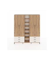Arges Dolap 13 Raflı 6 Çekmeceli 2 Askılı 220x30x243 Çam-Çam/Aytaşı