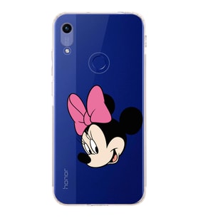 Huawei Honor 8a  Kamera korumalı Kapak Minnie Mouse Tasarımlı  Şeffaf Kılıf