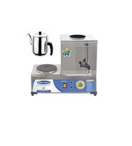 İDEAL ÇELİK 10 Litre Çay Kazanı Elektrikli Pleytli Çay Kazanı Çay Ocağı Sanayi Tipi-DEMLİK HEDİYELİ