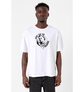 Just The Tip I Promise Halloween Beyaz Erkek Oversize Tshirt