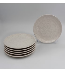 Arna 20 Cm Seramik Pasta Tabağı 6 Adet - Simli