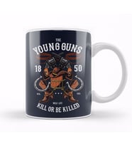 The Young Guns Cowboy Hat Boots Kupa Bardak Porselen