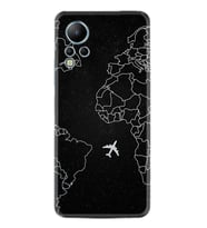 Infınix Note 12 Kılıf Resimli Desenli Silikon Platinium Series Black Plane 1868