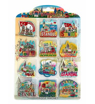 İstanbul Temalı Silikon Buzdolapı Süsü Magnet 12'li Set Alk5814