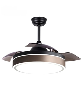 Fancium DKF-402 Kahverengi LED Aydınlatmalı Uzaktan Kumandalı Tavan Vantilatörü