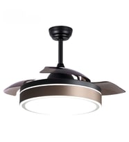 Fancium DKF-402 Kahverengi LED Aydınlatmalı Uzaktan Kumandalı Tavan Vantilatörü