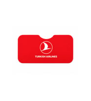 OEM Turkish Airlines Logolu Kırmızı Katlanabilir Ön Cam Güneşliği