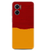 Xiaomi Redmi Note 11E Kılıf Silikon Desen Özel Seri Sarı Kırmızı Boya 1708