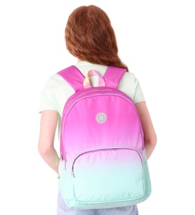 Elatae Su Geçirmez Kumaş Kız Çocuk Çok Gözlü Ortopedik Sırt Okul Çantası K1798 (Pembe)