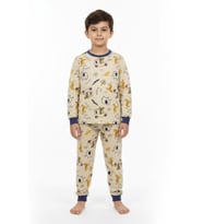 Erkek Çocuk Baskılı Pijama Takım BGL-ST05258 (Taş)