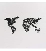 Vahşi Doğa Lazer Kesim Metal Duvar Tablo 160x80 Cm