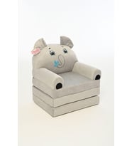 Portatif, Yıkanabilir, Katlanabilir Peluş Çocuk Koltuğu 120 Cm (Gri)