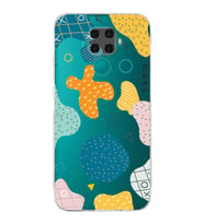 Huawei Mate 30 Lite Uyumlu Kamera korumalı Kapak Geometrik Şekiller Tasarımlı Şeffaf Kılıf
