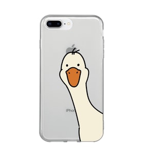 Iphone 7 Plus / 8 Plus Uyumlu Sevimli Ördek Desenli Şeffaf Telefon Kılıfı