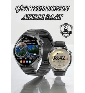 Çift Kordonlu Yüksek Çözünürlüklü Akıllı Saat Uyku İzleyici & Spor Modları