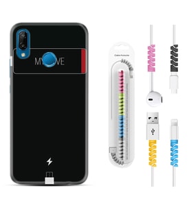 Huawei P20 Lite Mate 10 20 Lite Pro P40 Lite KılıfKablo Koruma Spiral Silikon My Love 1402