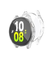 Samsung Galaxy Watch 5 44mm Uyumlu Silikon TPU Kasa ve Ekran Koruyucu Zore Watch Gard 15 (Renksiz)