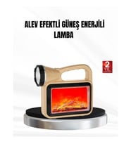 Mey İthalat® Solar Alev Işığı COB Teknolojili Taşınabilir El Feneri ve Kamp Lambası