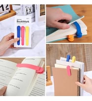 3’lü Otomatik Kitap Ayıracı – Akıllı Silikon Yer İmi Klips Seti, Okuma Severler İçin Pratik Kitap Aksesuarı (5343)