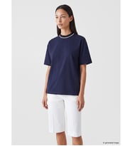 LCW Modest Lacivert Bisiklet Yaka Soft Touch Kadın Tişört