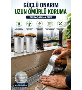 2 Li Set Çok Amaçlı Tamir Bandı Çatı PVC Boru İzolasyon Bandı