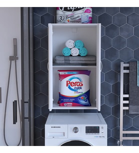 Modilayn 54 x 88,4 x 32,5 cm Çok Amaçlı Çamaşır Makine Üstü Dolabı Banyo Dolabı Asma Dolap