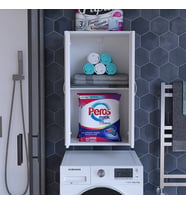 Modilayn 54 x 88,4 x 32,5 cm Çok Amaçlı Çamaşır Makine Üstü Dolabı Banyo Dolabı Asma Dolap