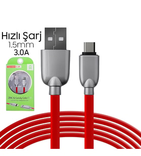 Ally Usb Type-C  Zinc Alloy Dayanıklı 3.0a 1.5mm Usb Kablo-(5775) - GLST6535-9816