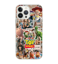Iphone 15 Pro Uyumlu Toy Story Kolaj Tasarımlı Şeffaf Telefon Kılıfı