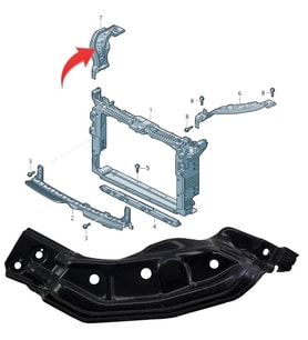 Vw T-Cross Far Alt Braketi Sac Sağ 2019-2023 2GM806930B
