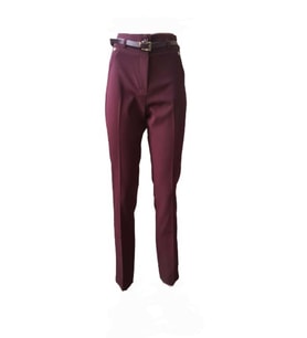 Kübra 3253 Kadın Klasik Bilekte Kumaş Pantolon - Açık Mavi - 38 (Bordo)