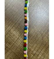 1 CM EN KADİFE BONCUKLU ETNİK OTANTİK ŞERİT APLİKE DİKİŞ BORDÜR 1 METRE