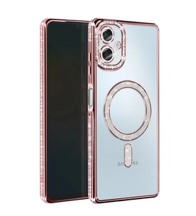 Samsung Galaxy A06 Joke Simli Magneticsafe Kılıf - Pembe