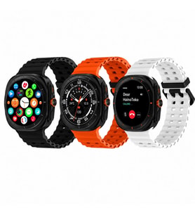 Haino Teko-17 Akıllı Saat Siyah Kasa 1 Kasa 3 Değiştirilebilir Kordon AMOLED Ekran Bluetooth Arama