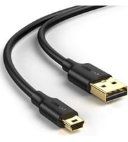 USB-A & Mini-USB, Şarj ve Data Kablosu, 1.5 Metre, Siyah