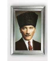 Gümüş Çerçeveli Atatürk Tablo a580
