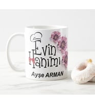 Kişiye Özel Evin Hanımı  Beyaz Kupa Bardak
