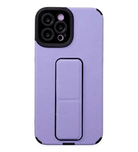 iPhone 12 Pro Max Kılıf Mega Standlı Silikon - Lila