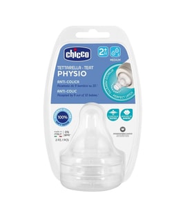 Chicco Wellbeing Silikon 2'li Biberon Emziği 2 ay+
