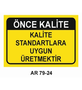 İŞ GÜVENLİĞİ UYARI LEVHASI 1 ADET PVC 21 X 29CM
