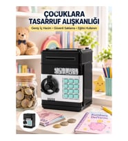 Mey İthalat® Otomatik Para Çeken Şifreli ATM Tasarımlı Kumbara