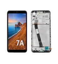 Xiaomi Redmi 7A ile Uyumlu Lcd Ekran Dokunmatik Çıtalı (Siyah)