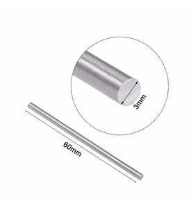 3mm x 60mm Metal Mil Çelik Çubuk Aks Oyuncak RC Araba Robot (10 adet)