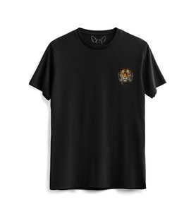 Tiger Dijital Baskılı  Siyah Tshirt