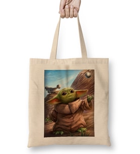 Baby Yoda Star Wars 01 Bez Çanta Uzun Saplı